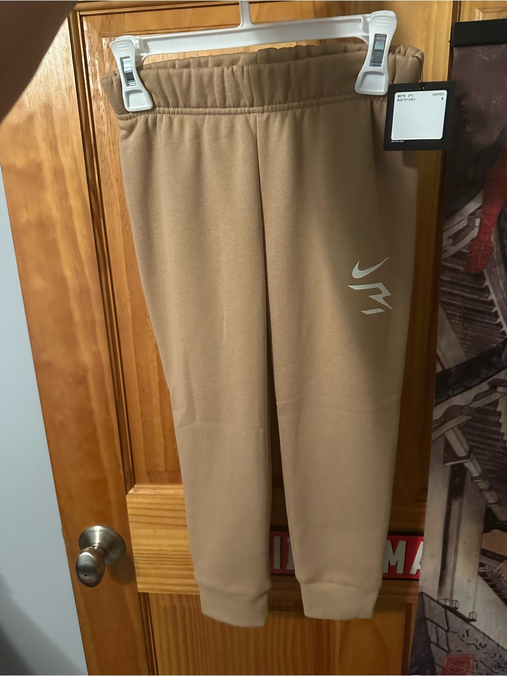 Nike Boys' Brown Short-Sleeve Graphic Tee and Tan Jogger Set - Picture 2 of 4
